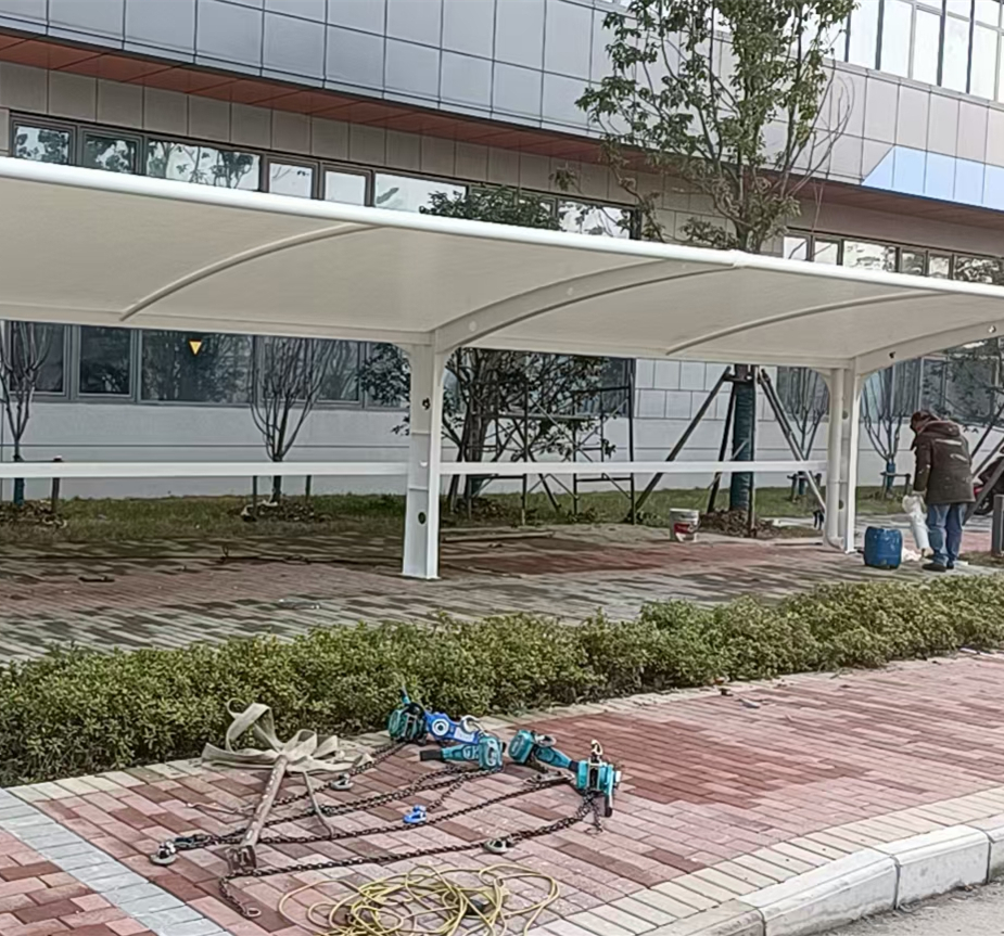 南京鼓楼区小区停车棚改造安装