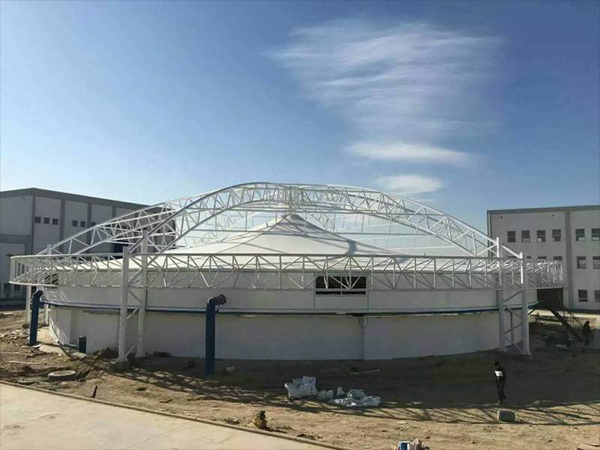 滁州工厂反吊膜结构污水池加盖安装厂家联系方式